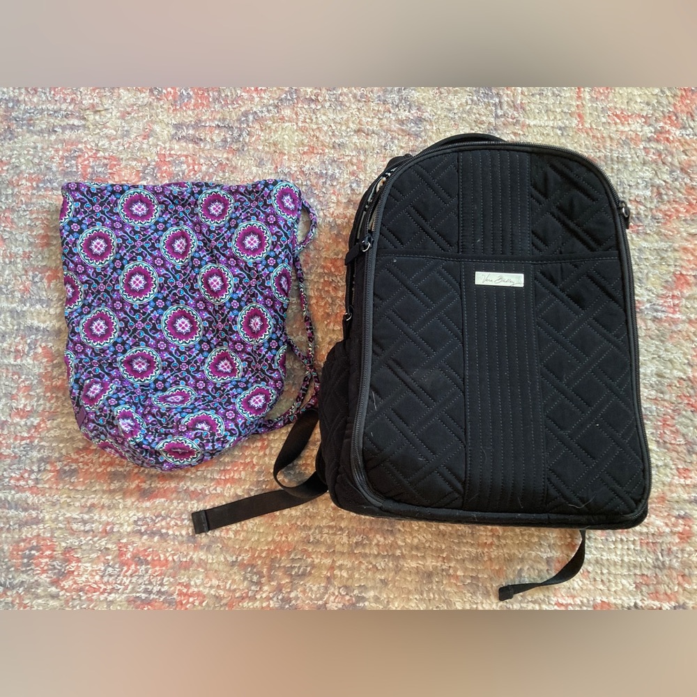 Vera Bradley Diaper Bag Backpack and Wet Bag